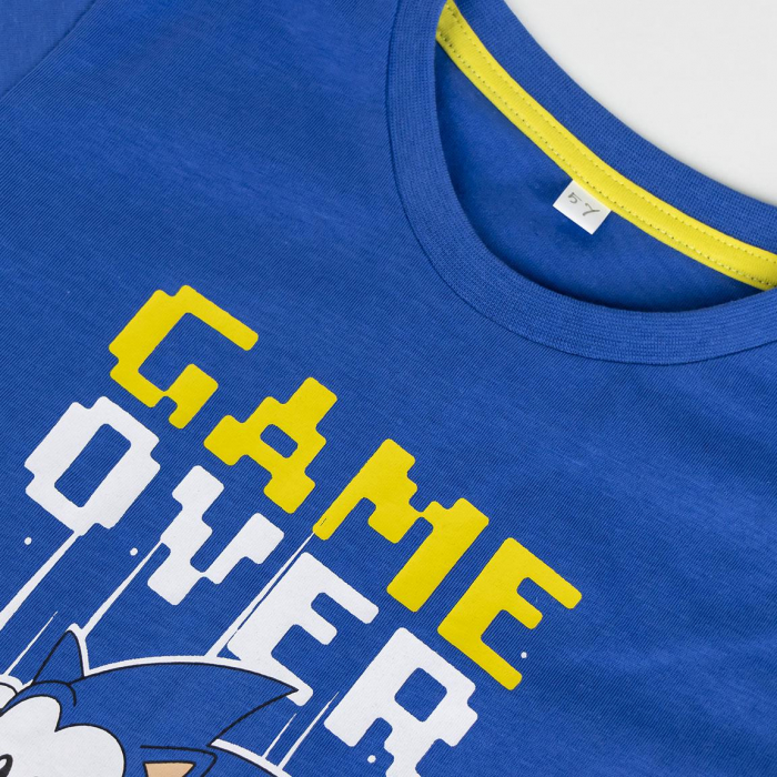 Pijama de vara, maneca scurta, bumbac, Sonic Game Over [4]
