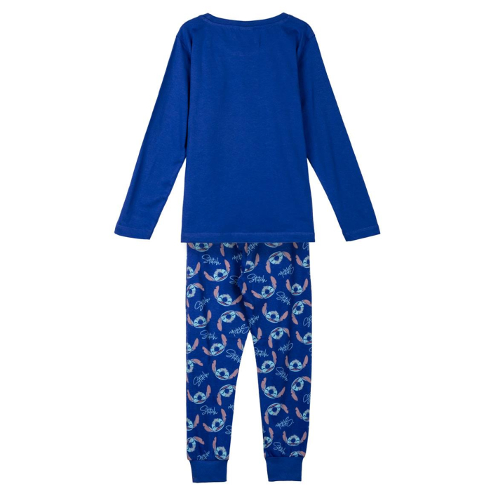 Pijama din bumbac 2 piese cu maneca lunga Stitch [2]