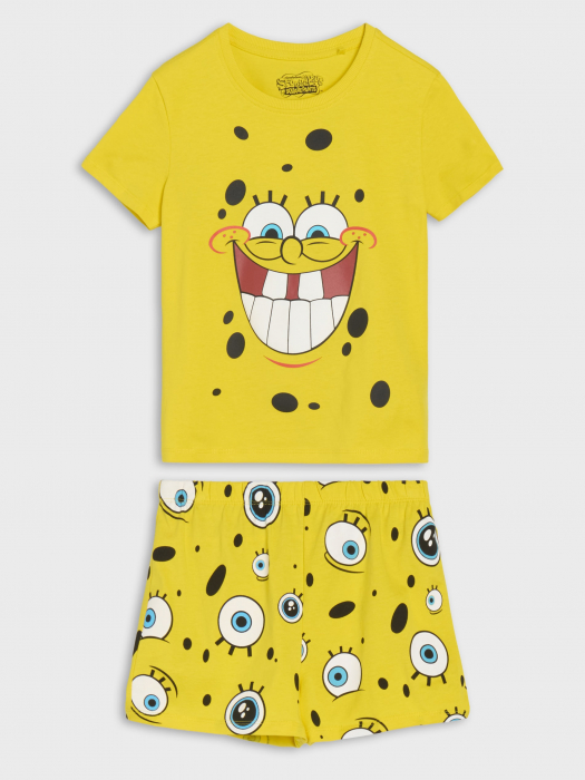 Pijama din bumbac cu maneca scurta SpongeBob [1]