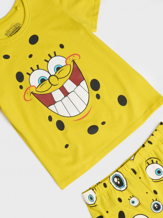 Pijama din bumbac cu maneca scurta SpongeBob [2]