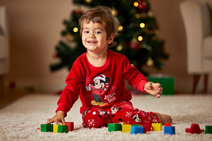 Pijama din velur, 2 piese, maneca lunga Noel Mickey Mouse [2]