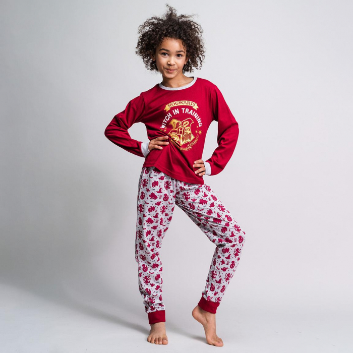 Pijama fete, maneca lunga din tricot Harry Potter, Wizzard in Training [5]