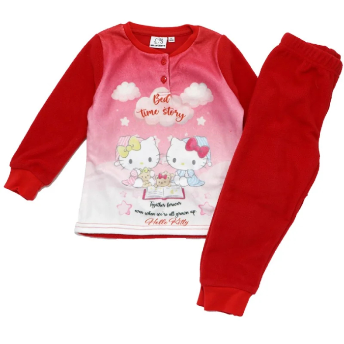 Pijama in cutie cadou, polar fleece, cu maneca lunga Hello Kitty [7]