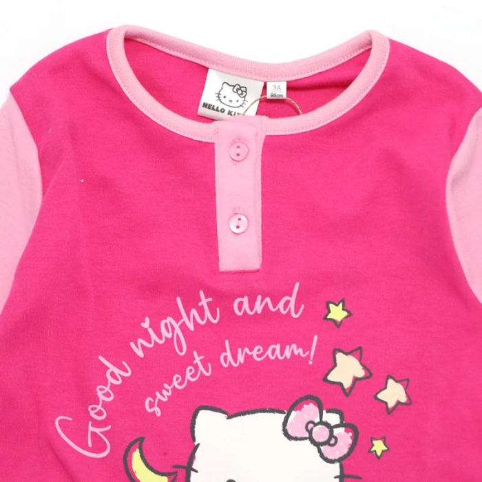 Pijama in cutie cadou bumbac, cu maneca lunga Hello Kitty [4]