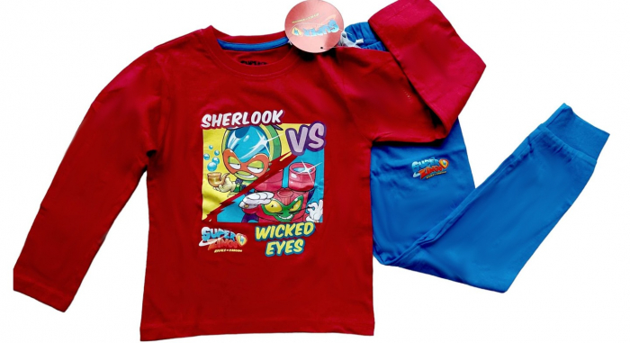 Pijama maneca lunga bumbac SuperZings [2]