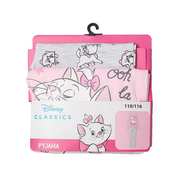 Pijama maneca lunga bumbac Maria Cat roz [2]