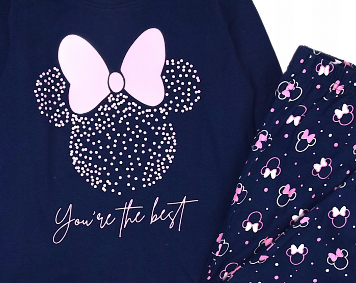 Pijama maneca lunga bumbac Minnie Mouse the Best [2]