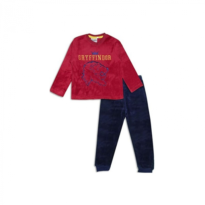 Pijama maneca lunga cocolino Harry Potter Gryffindor rosie [2]