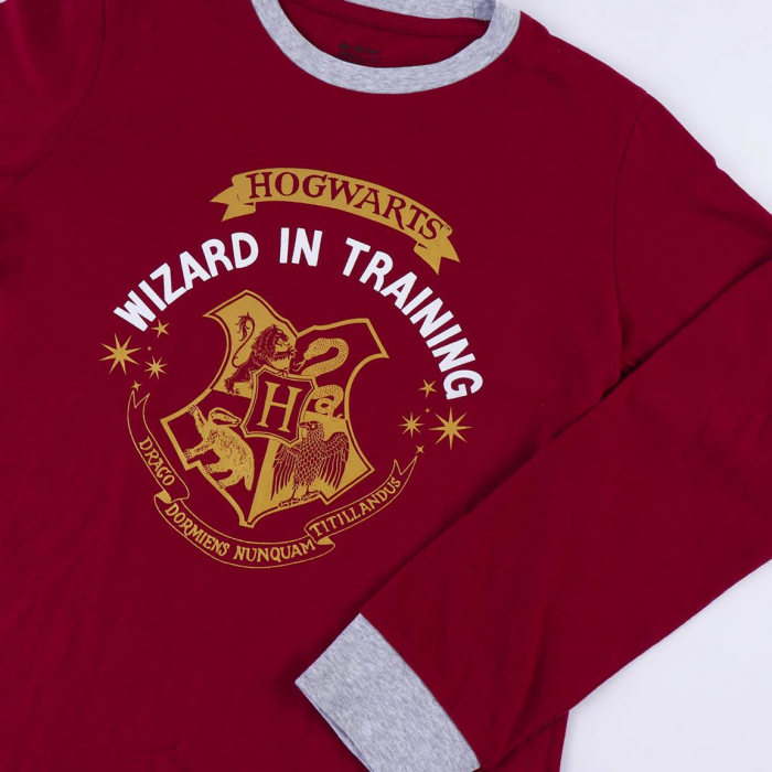 Pijama fete, maneca lunga din tricot Harry Potter, Wizzard in Training [3]