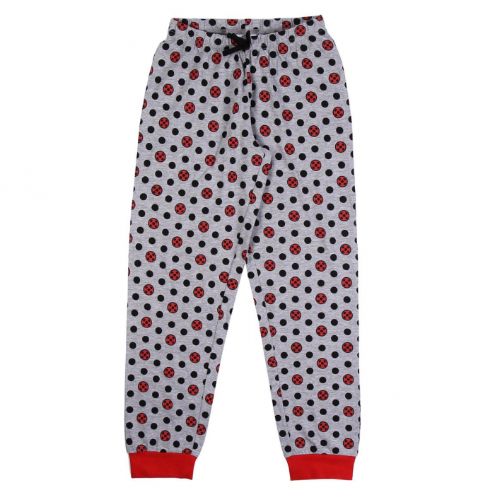 Pijama maneca lunga fete, bumbac, Ladybug [4]