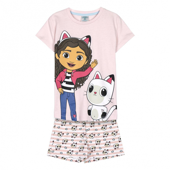 Pijama maneca scurta de vara din bumbac, Gabby's Dollhouse [1]