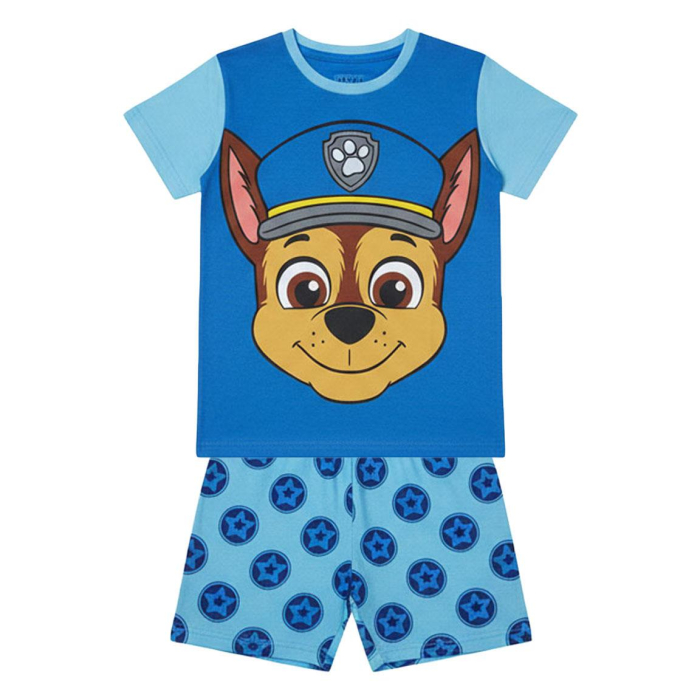 Pijama maneca scurta de vara din bumbac, Paw Patrol Chase [3]
