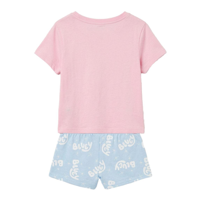 Pijama maneca scurta de vara din bumbac pentru fete, Bluey [5]
