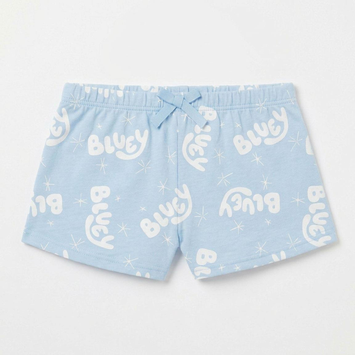 Pijama maneca scurta de vara din bumbac pentru fete, Bluey [6]