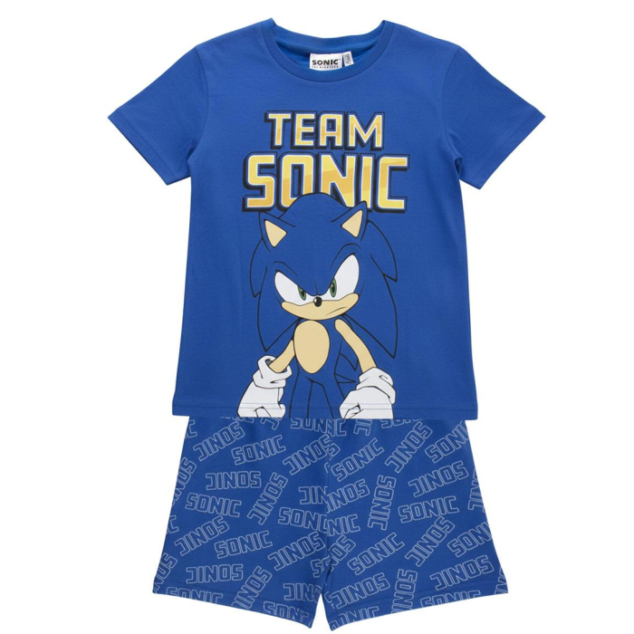 Pijama maneca scurta de vara din bumbac, Team Sonic [3]