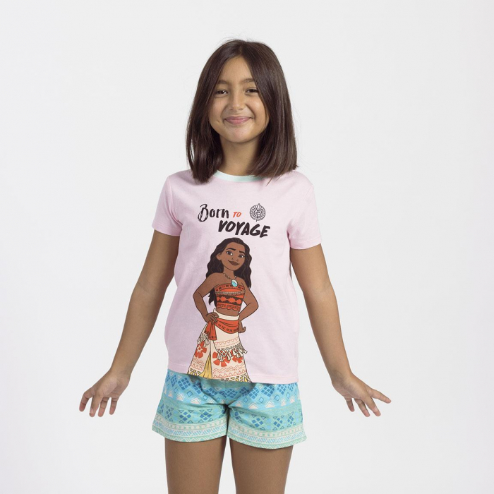Pijama maneca scurta din bumbac, Moana Vaiana [3]