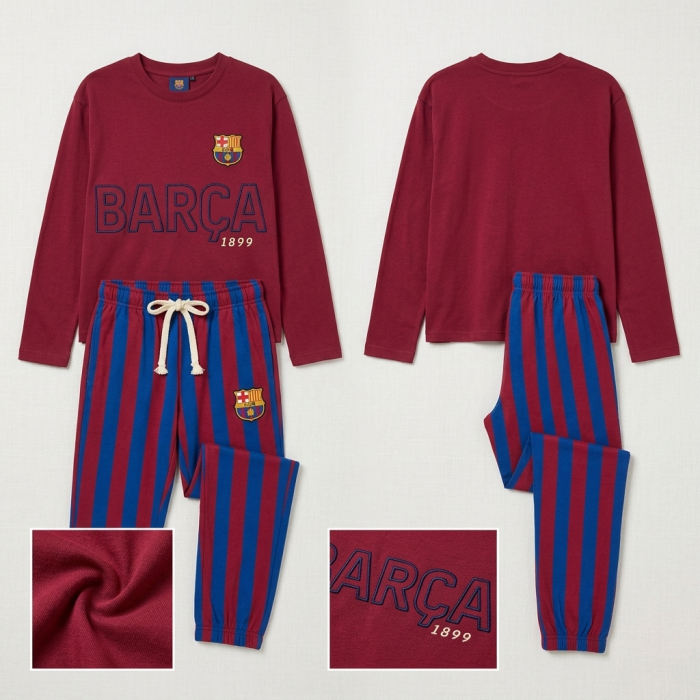 Pijama cu mânecă lungă și design FC Barcelona [3]