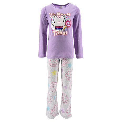 Pijama bumbac cu maneca lunga Gabby's Dollhouse, Meow Time [1]