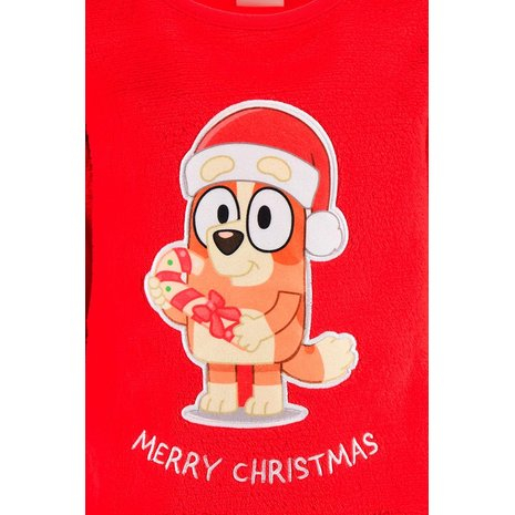 Pijama pufoasa cu maneca lunga Bluey Bingo Merry Christmas [4]