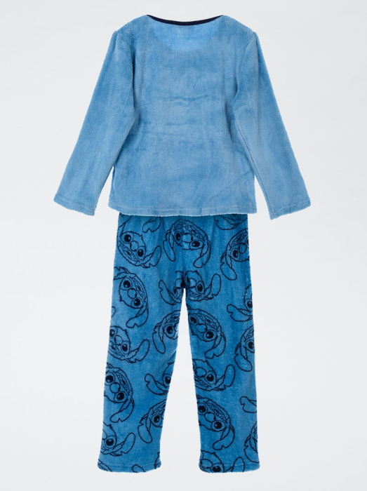 Pijama pufoasa cu maneca lunga Stitch Ohana Family [2]