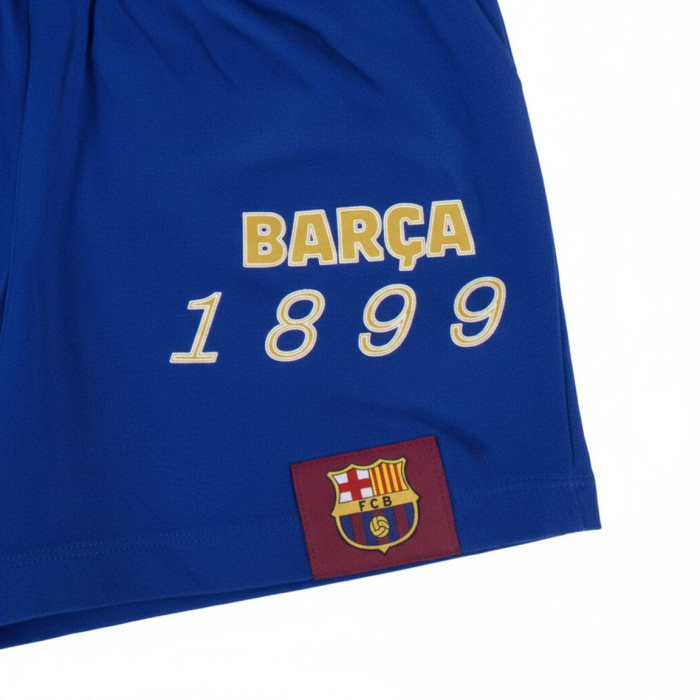 Pijama scurtă din bumbac FC Barcelona pentru adulți pentru copii [5]