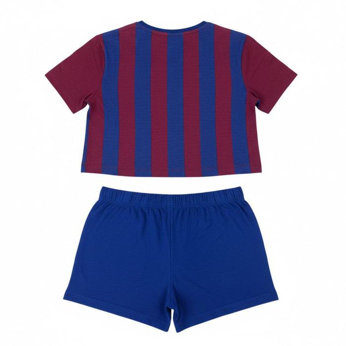 Pijama scurtă din bumbac FC Barcelona pentru adulți pentru copii [3]
