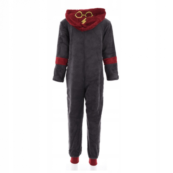 Pijama tip Overall Harry Potter, cocolino, gri [3]