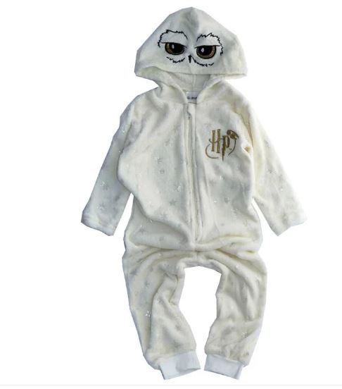 Pijama pentru fete tip Overall Harry Potter Bufnita, cocolino [5]