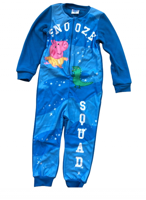 Pijama tip Overall Peppa Pig George polar [2]