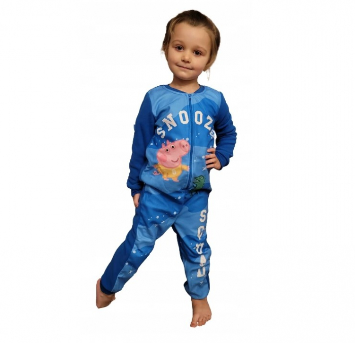 Pijama tip Overall Peppa Pig George polar [4]