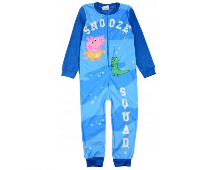 Pijama tip Overall Peppa Pig George polar [3]