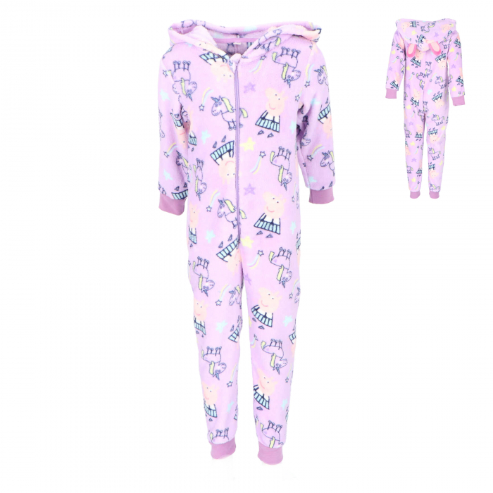 Pijama tip Overall pufoasa Peppa Pig Unicorn [3]