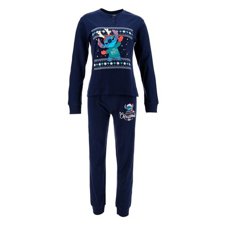 Pijamale bumbac in cutie cadou, pentru femei Merry Christmas Stitch [1]