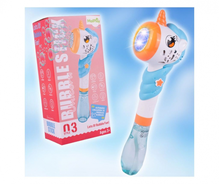 Pistol de facut baloane de sapun, jucarie interactiva, Unicorn 180 ml [5]