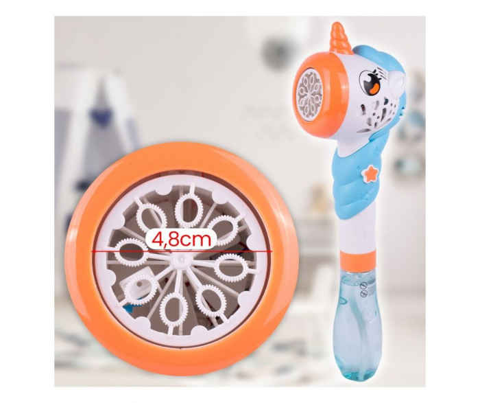 Pistol de facut baloane de sapun, jucarie interactiva, Unicorn 180 ml [6]