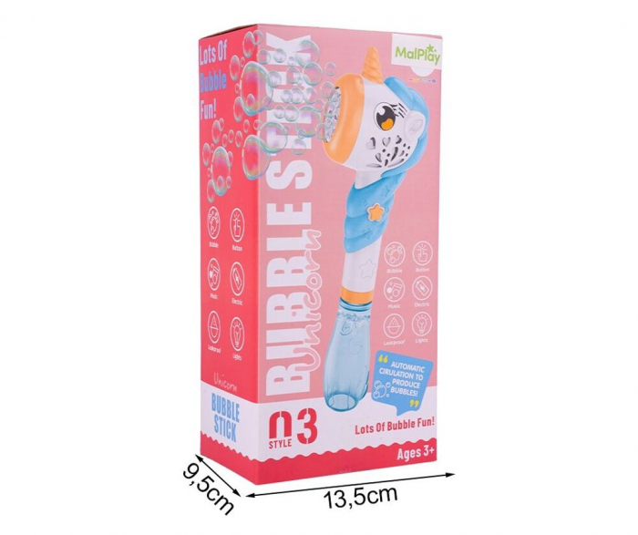 Pistol de facut baloane de sapun, jucarie interactiva, Unicorn 180 ml [2]