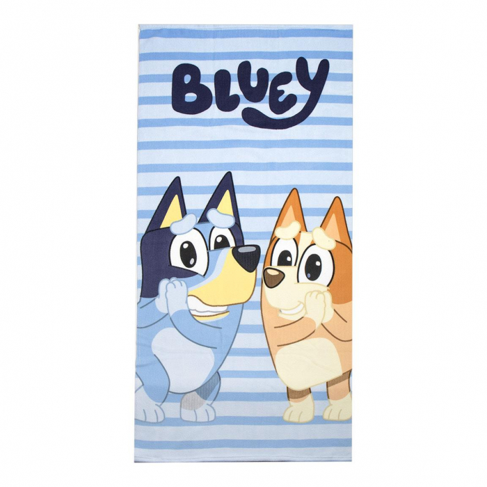 Prosop de plaja poliester Bingo si Bluey 70x140 cm [1]