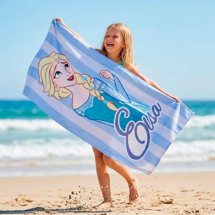 Prosop de plaja poliester, Frozen Disney Elsa 140x70 cm [6]