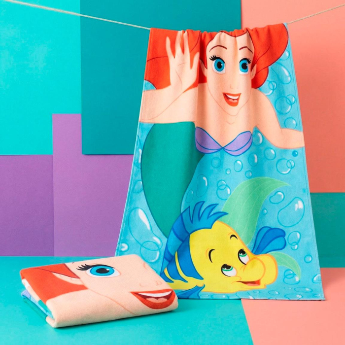 Prosop de plaja poliester, Printesele Disney Ariel 140x70 cm [5]