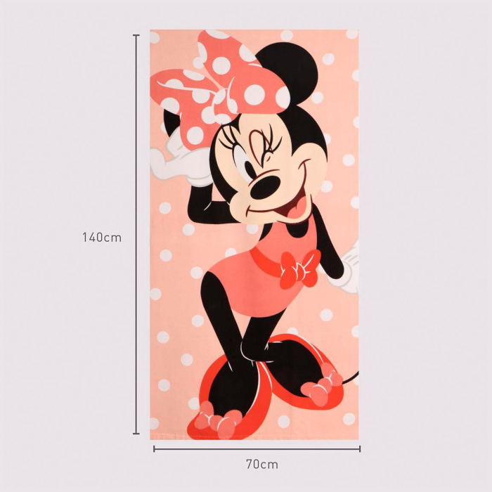 Prosop de plaja poliester, Minnie Mouse 140x70 cm [4]