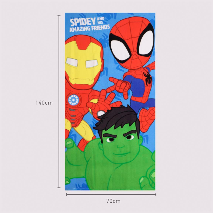 Prosop de plaja poliester, Spidey and Friends 140x70 cm [4]