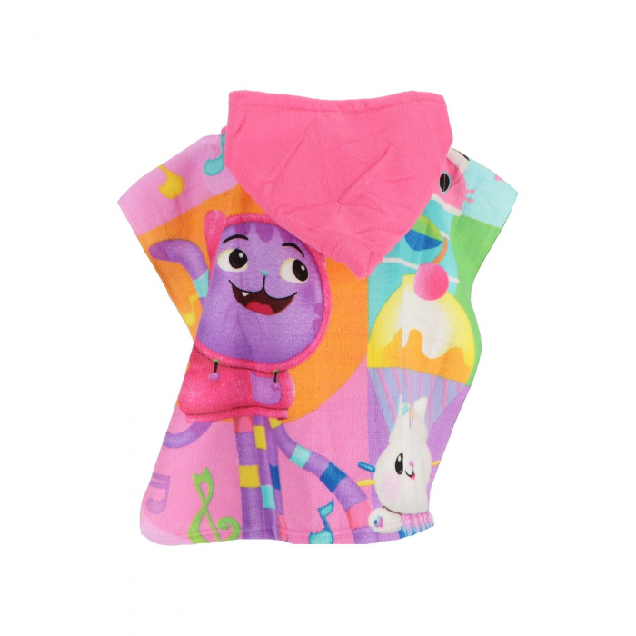 Prosop de plaja poncho din microfibra Gabby's Dollhouse, 50x100 cm [2]