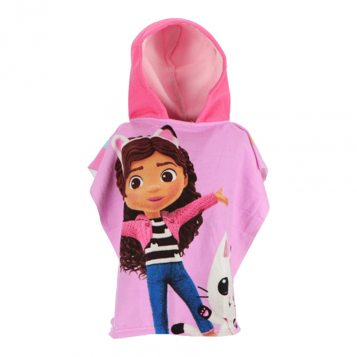 Prosop de plaja poncho din microfibra Gabby's Dollhouse, 50x100 cm [1]
