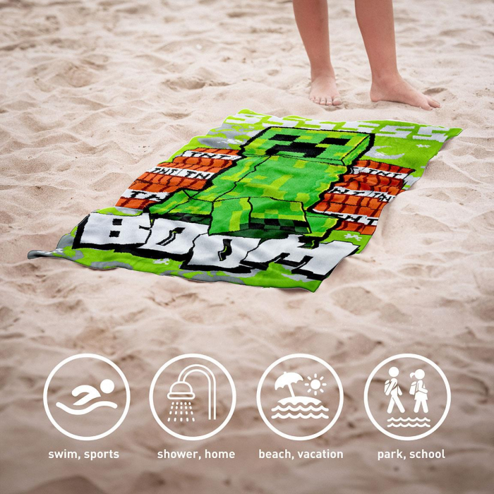 Prosop din poliester Minecraft Boom , 140x70cm [5]