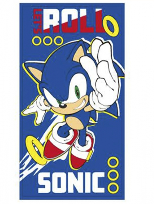 Prosop din poliester Sonic Let's roll, 140x70cm [1]