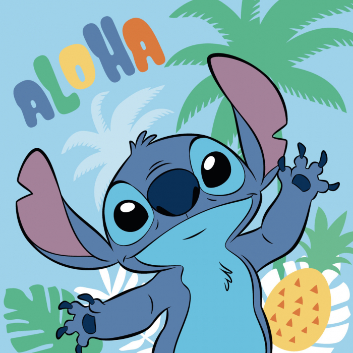 Prosop maini bumbac Disney Stitch Aloha 30x30 cm [1]