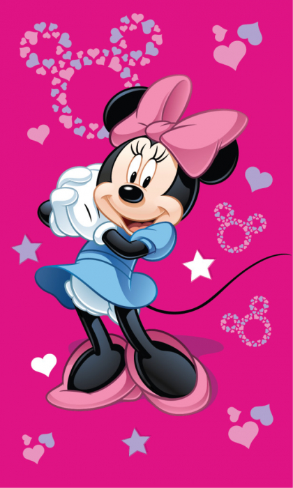 Prosop maini din bumbac Disney Minnie Bonbon in Love 30x50 cm [1]
