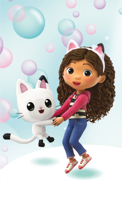 Prosop maini din bumbac Gabby's Dollhouse Bubbles 30x50 cm [1]