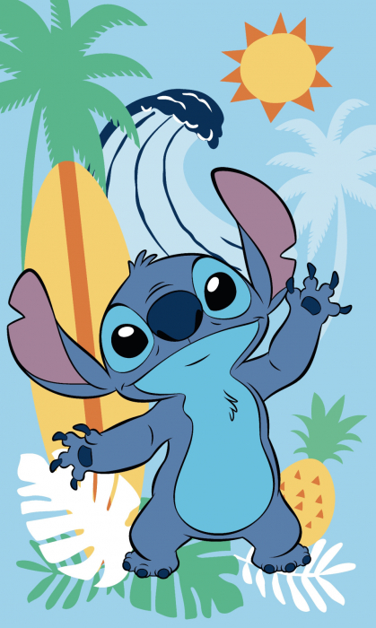 Prosop maini din bumbac Lilo & Stitch Ananas 30x50 cm [1]