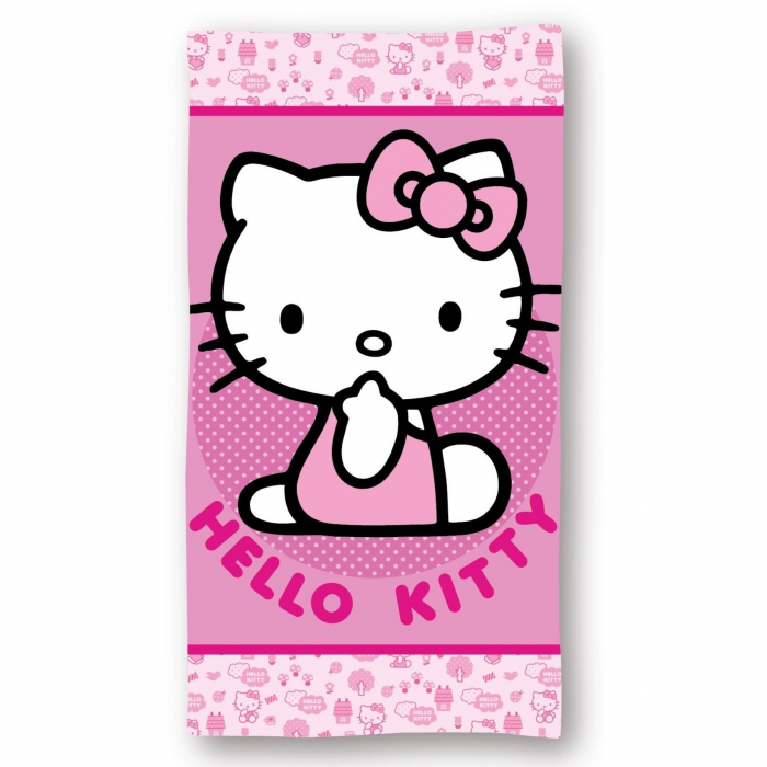 Prosop plaja cu uscare rapida din microfibra Hello Kitty, 140x70 cm [1]